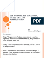 5.job Analysis, Job Evaluation, Wages &amp Salary Administration - by Sibanand S. Tripathy