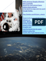 NASA Astronaut Douglas Wheelock Photos From Space Ship