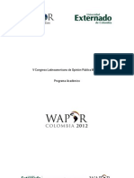 Programa V Congreso Wapor Colombia 140912
