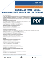 Nuevos Horarios Autobuses Sangonera