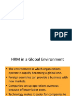 HRM in A Global Environment