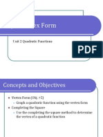 Obj. 5 Vertex Form (Presentation)