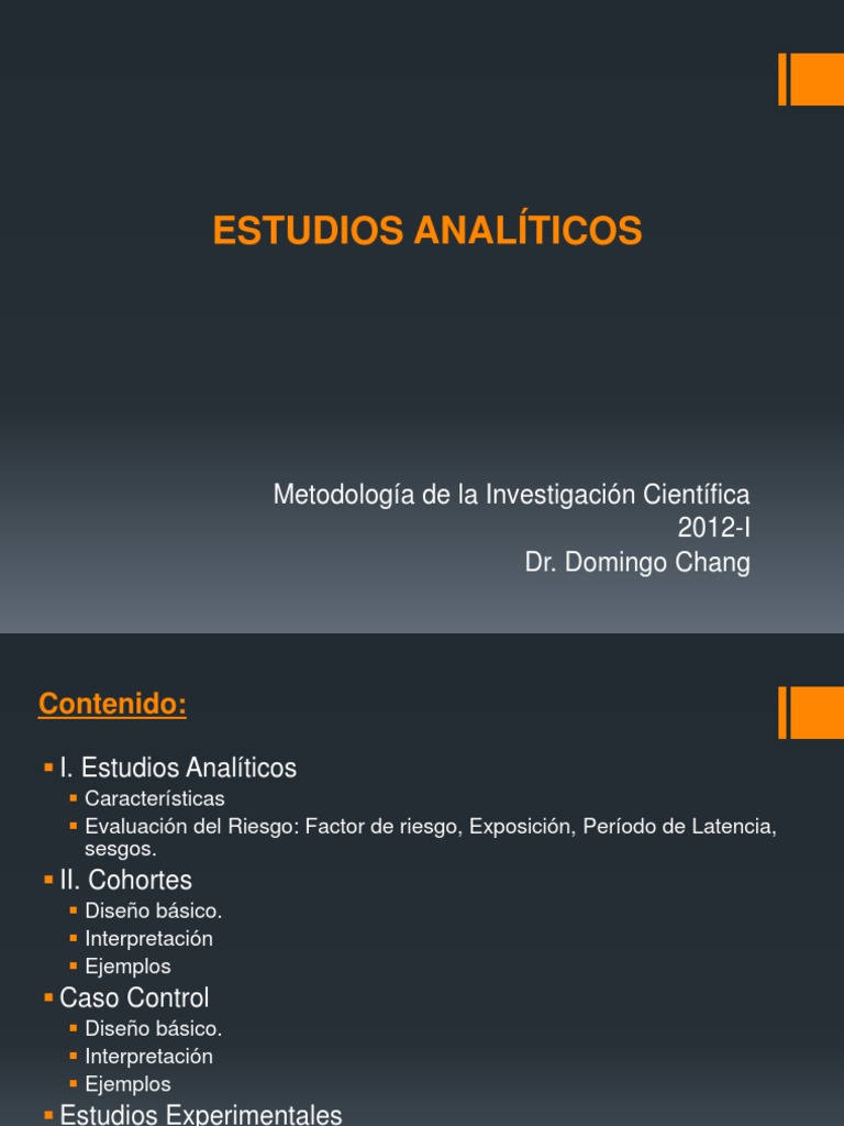 Metodología de Estudios Analíticos en Salud | PDF | Ensayo clínico ...