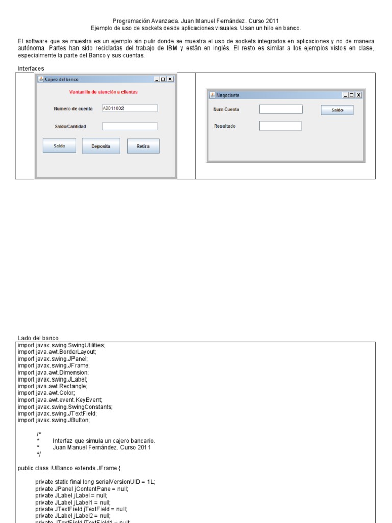 Sockets Con Hilo | PDF | Tipo de datos booleanos | Programación de ...