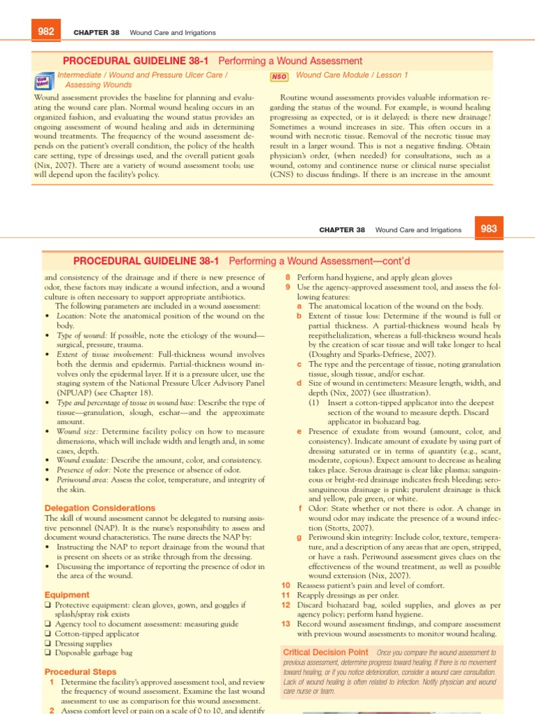 Wound Assessment Guidelines for Nurses | PDF | Wound | Wound Healing