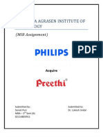 Philips Acquisition Preethi