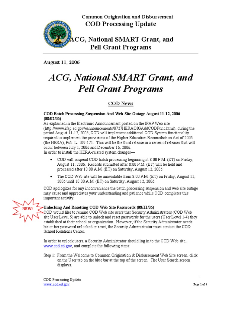 COD Processing Update: HERA Changes | PDF | Compact Fluorescent Lamp ...