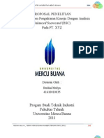 Proposal Metode SCORECARD Dengan Analisis Balanced Scorecard (BSC) Pada Industri Manufacturing