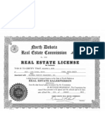 Rick Berg's Real Estate License For Goldmark Property Management