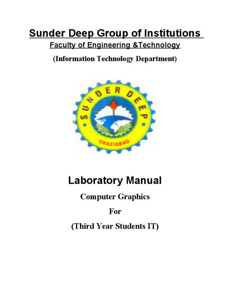 Computer Graphics Lab Manual for IT Students | PDF