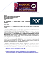 Impugnación a la iniciativa 4434 de Ama y ex diputada Zury Rios. Marzo 2012.