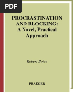 Download Robert Boice Procrastination and Blocking a Novel Practical Approach 1996 by duduishappy SN106534030 doc pdf