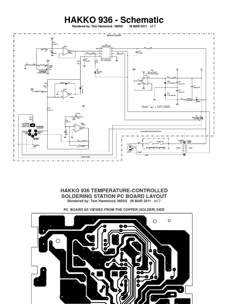 Hakko 936 Schem-Pcb & Mod v1r7 | PDF | Printed Circuit Board ...