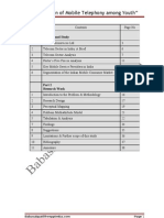 A Project Report on Perception of Mobile Telephony Among Youth