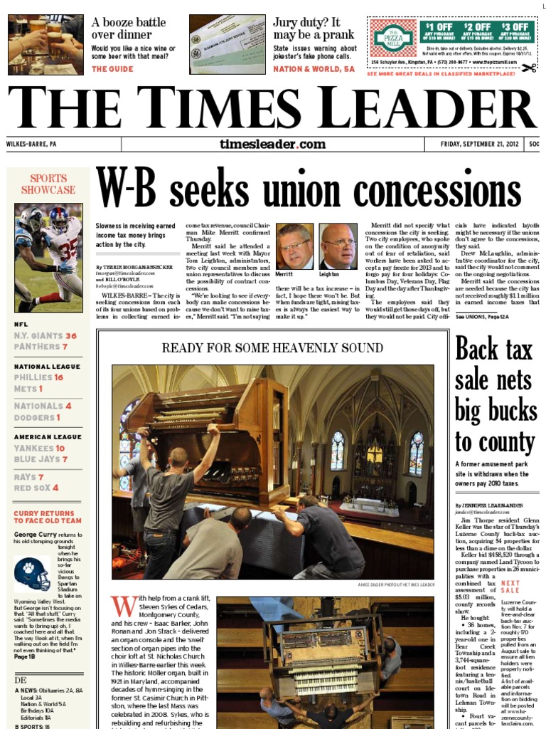 Times Leader 09-21-2012 | PDF | Social Security (United States) | Mitt  Romney