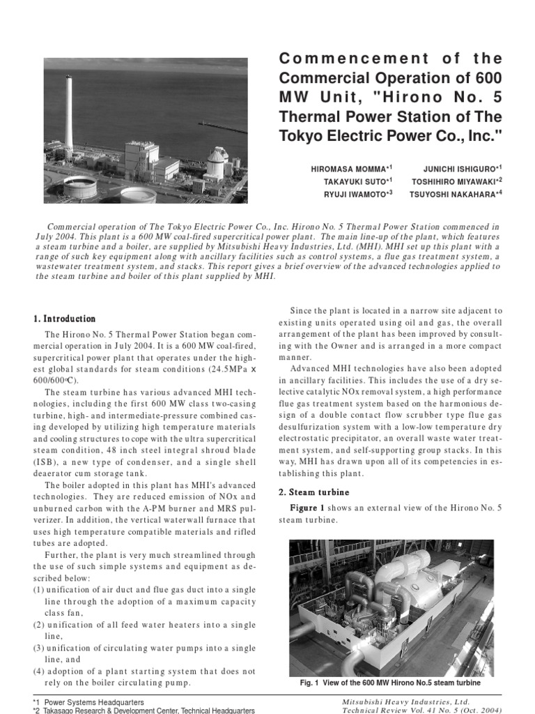 Commercial Operation of 600 MW Unit | PDF | Furnace | Boiler