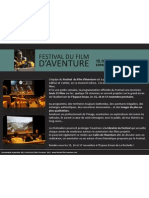 Communiqué de Presse - Festival Du Film D'aventure de La Rochelle