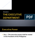 The Executive Department Report