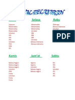 Jadwal Pelajaran