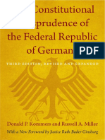 The Constitutional Jurisprudence of The Federal Republic of Germany by Donald P. Kommers