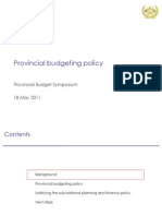 Provinical Budgeting Policy