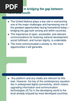 Role of UN in Bridging the Gap Between