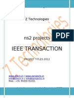 Ns2 Project Titles Ieee Projects 2012 - Ztech - in Z TECHNOLOGIES, ADYAR CHENNAI