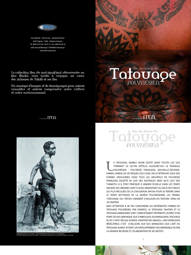 Dictionnaire Des Symboles Du Tatouage Polynésien Pdf Sur Les Traces Du Tatouage Polynésien | PDF | Tatouage | Tahiti