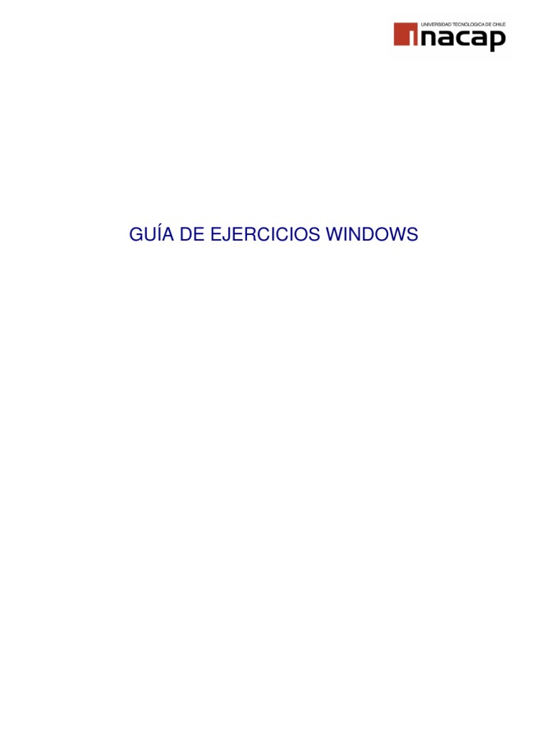 INFO-09-001 Cuaderno de Ejercicios Windows | PDF | Archivo de ...