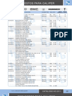 Partes para Freno 2011 Repuestos para Caliper