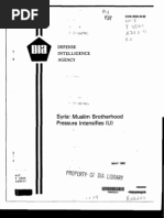 DIA Syria MuslimBrotherhoodPressureIntensifies