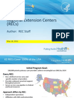Regional Extension Centers (RECs)