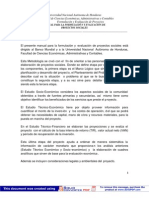 Manual para La Formulacion y Evaluacion de Proyectos 2008