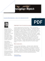 Innovation Watch Newsletter 11.19 - September 22, 2012