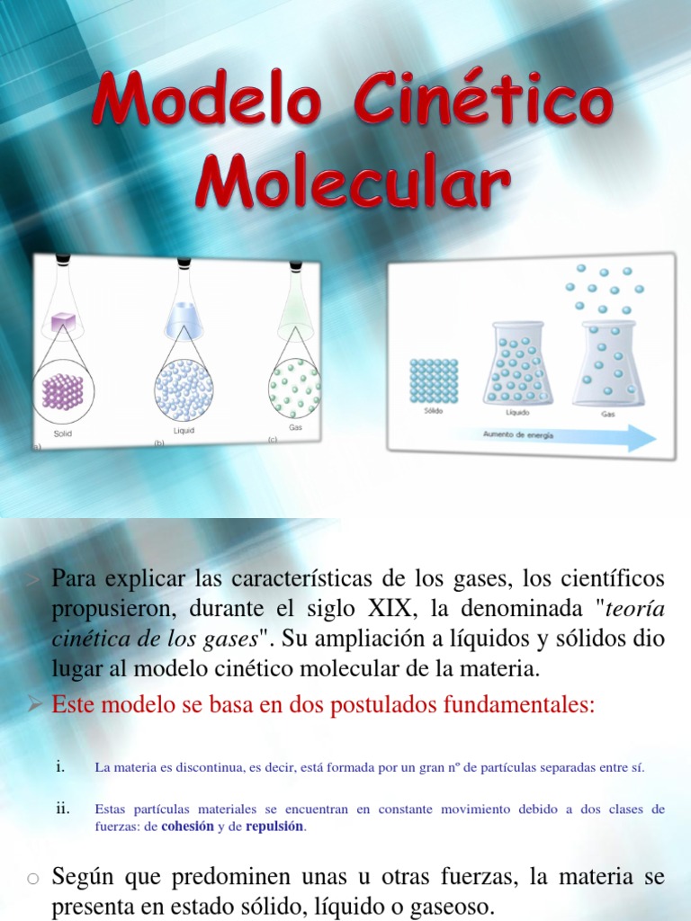 Modelo Cinético Molecular | PDF | Gases | Líquidos