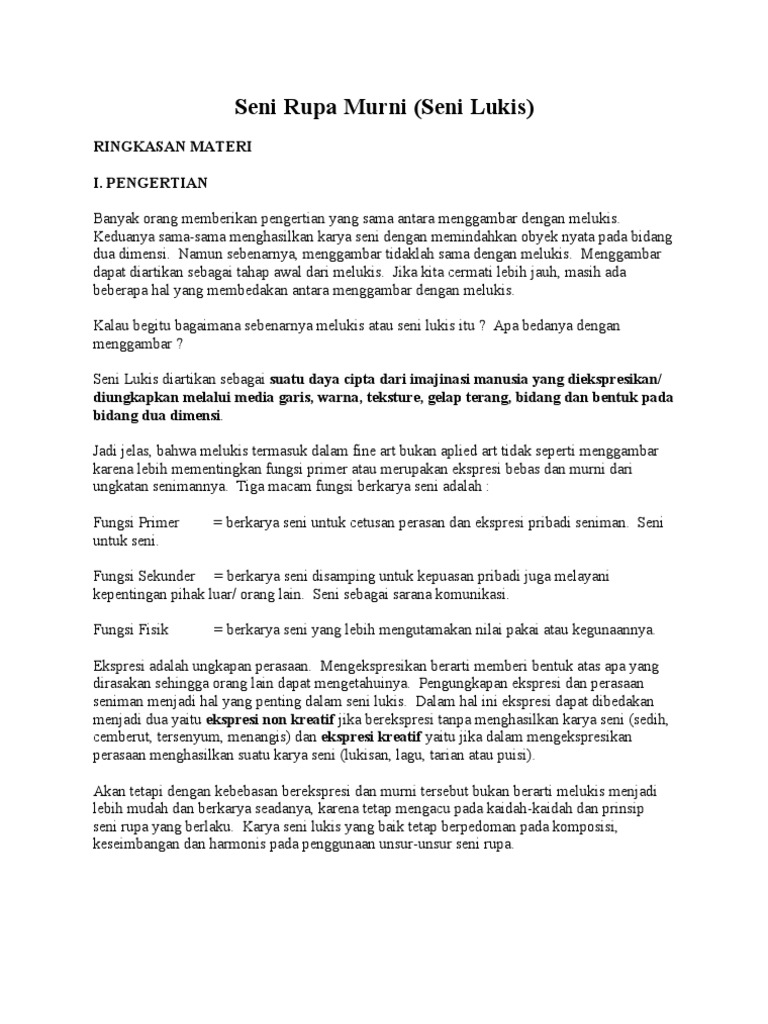 Seni Rupa Murni Pdf