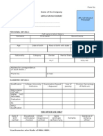Appilication Form