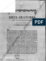 Declaratoria de Independencia Del Pueblo Dominicano