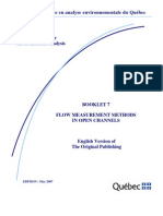 Flow Measurement Methods in Open Channels