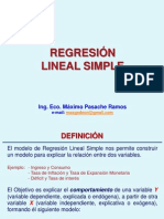 Regresión lineal simple: Y=β0+β1X