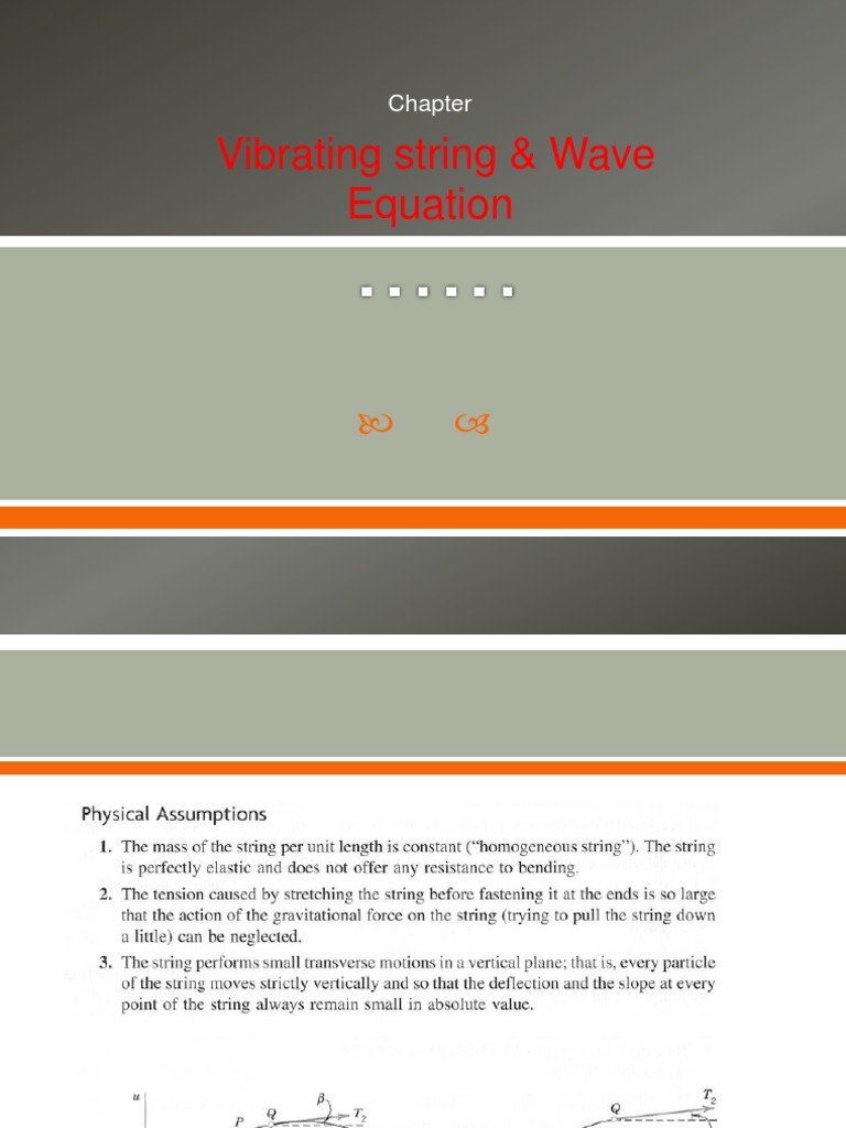 Vibrating String & Wave Equation | PDF
