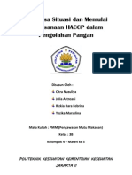 Analisa Situasi Dan Memulai Pelaksanaan HACCP Dalam Pengolahan Pangan