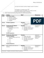 HCF and LCM Lesson Plan