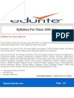 Syllabus For Class 10th Icse
