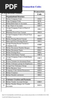 Useful SAP FI Related Transaction Codes