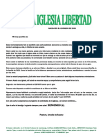 Carta de Bienvenida Ala Iglesia Libertad