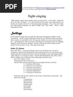 Sight Singing Practice Exercises | PDF