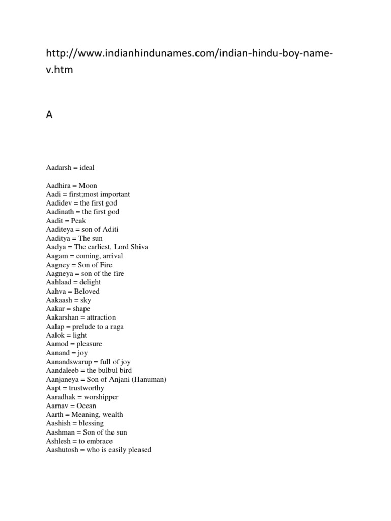 Baby Boy Names PDF Krishna Hinduism