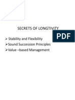 Secrets of Longtivity