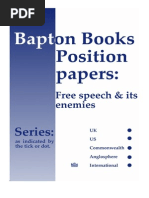 Download Bapton Books Position Paper Free speech  its enemies by Bapton Books UK  US a small imprint for sound solid works SN106680474 doc pdf